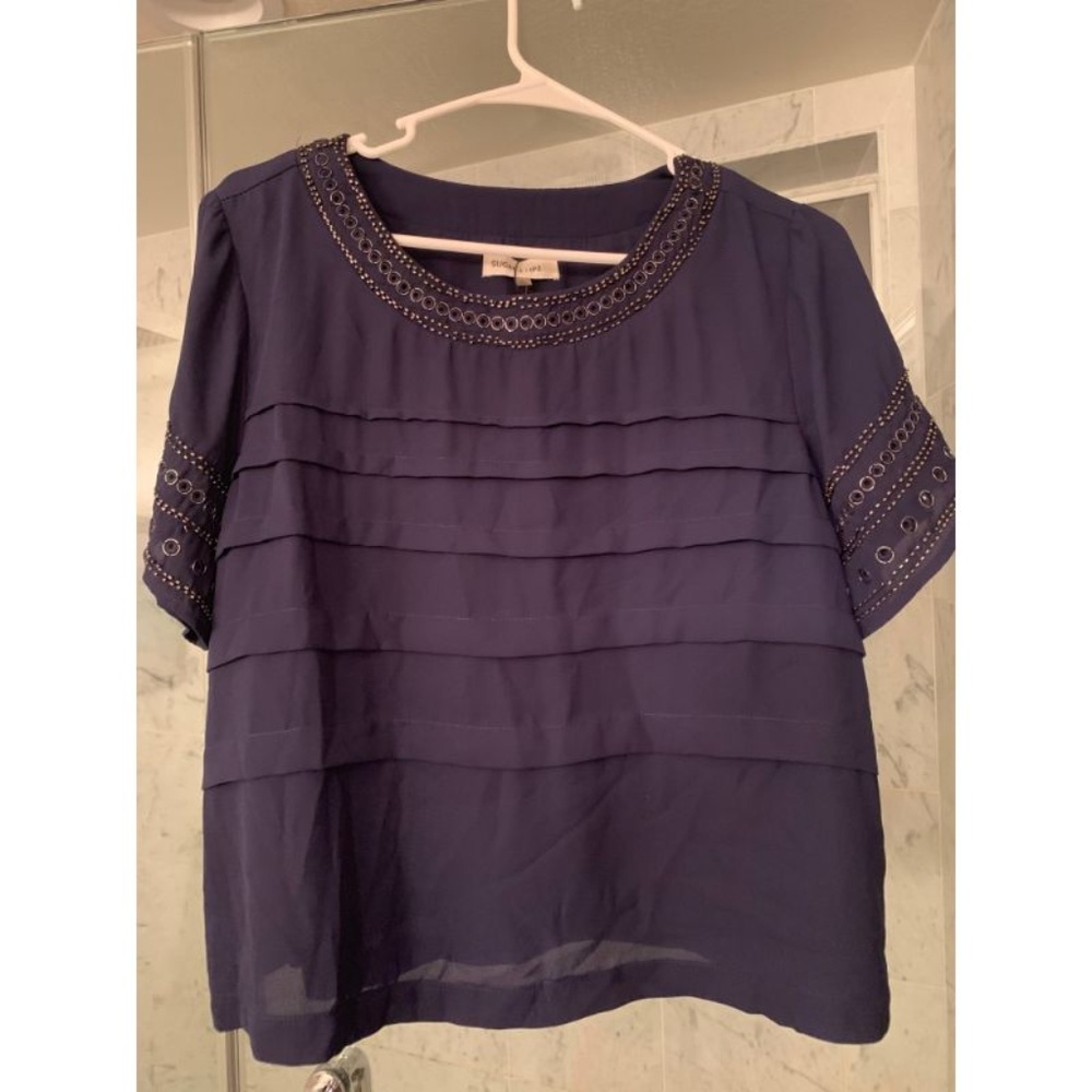 Navy Blue beaded top